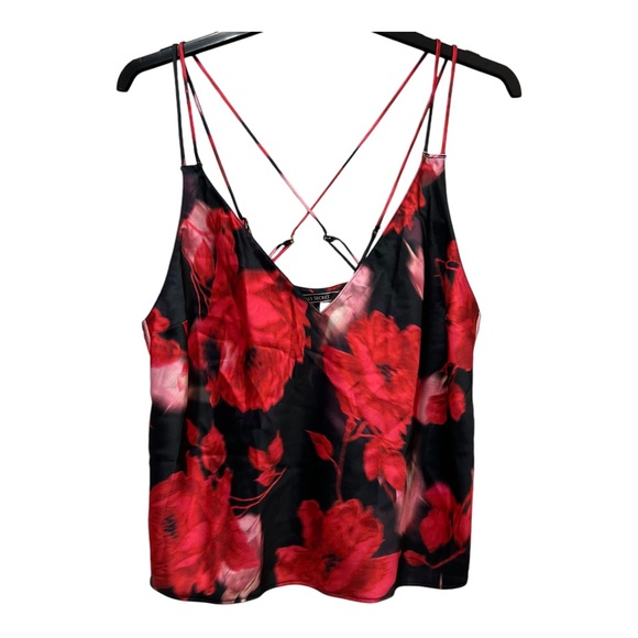 Victoria's Secret Tops - Victoria’s Secret Red Floral Cropped Satin Camisole Size Medium